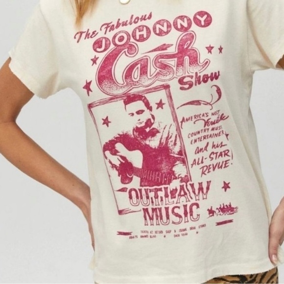 DAYDREAMER Johnny Cash Outlaw Tee Sand Size Small - Picture 2 of 11